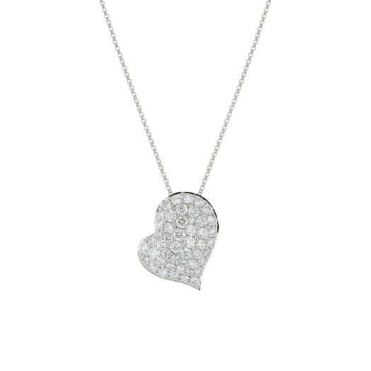 Diamond heart pendant necklace