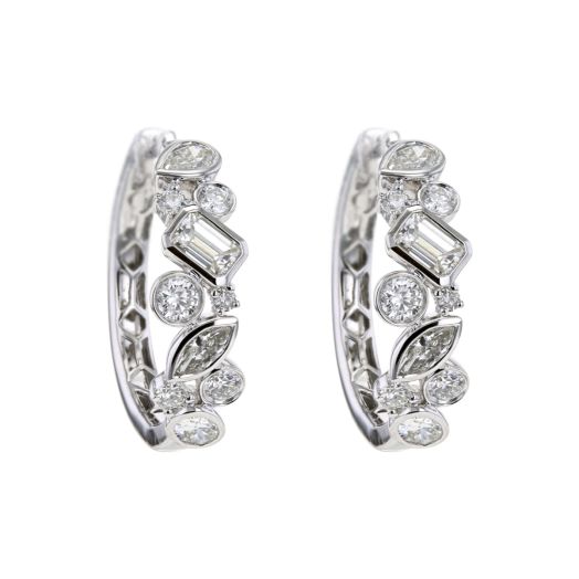 Diamond hoop earrings