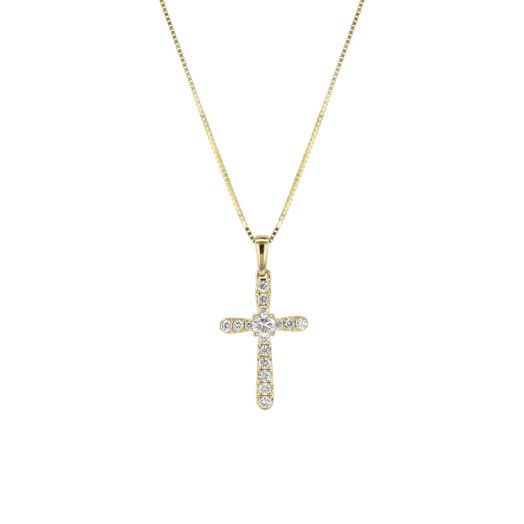 Diamond cross necklace