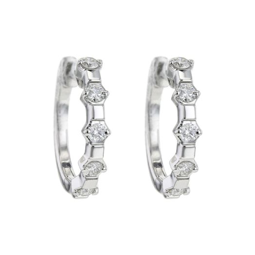 Diamond hoop earrings