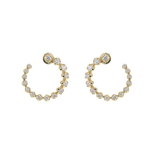 Diamond swirl earrings