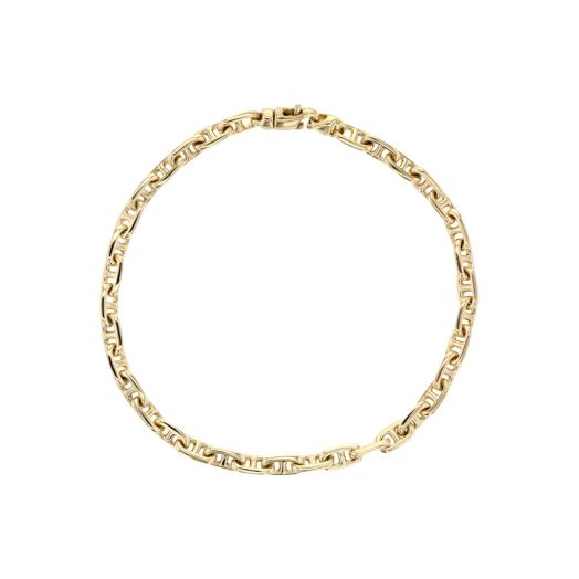 yellow gold bracelet with mariner link chain