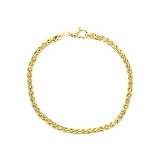 yellow gold bracelet with franco link chain
