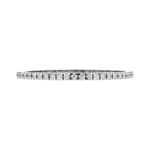 white gold bracelet lined with diamonds