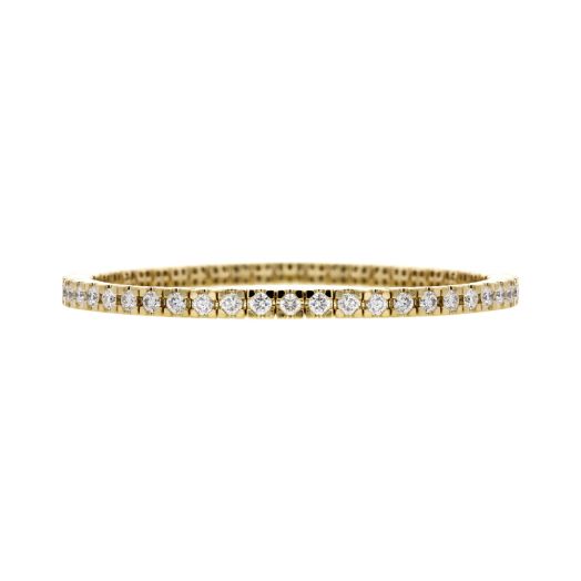 yellow gold bracelet lined with diamonds