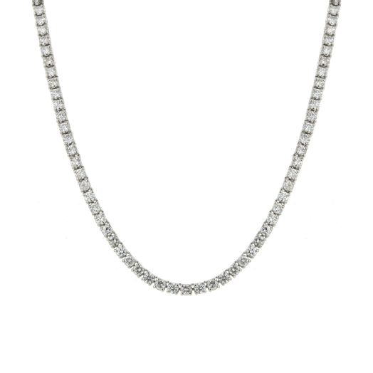 diamond lined platinum necklace