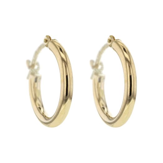 Yellow gold hoop earrings
