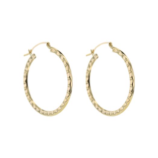Yellow gold hoop earrings 