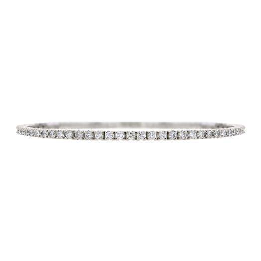 white gold diamond bracelet lined with diamond rounds