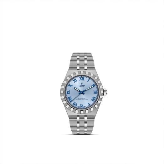 tudor watch with blue dial