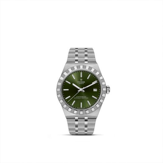 tudor watch with green dial
