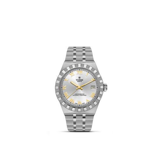 tudor watch with silver dial