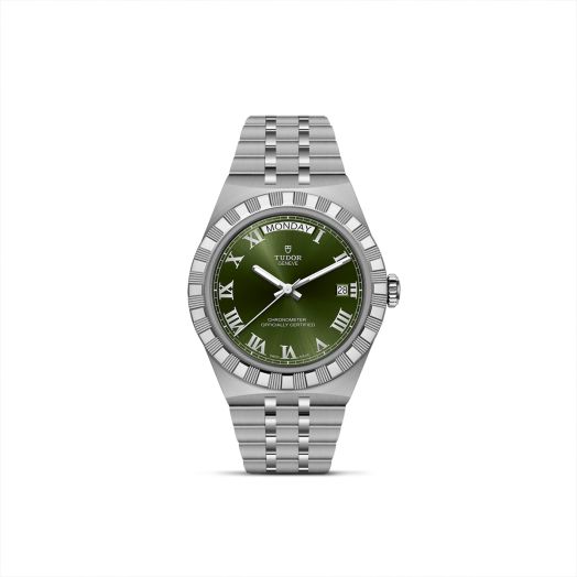 tudor watch with green dial