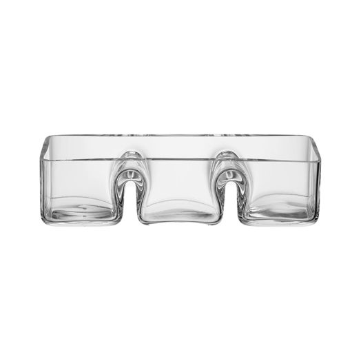 Glass three compartment platter