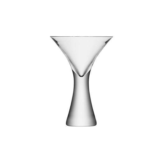 martini glass with thick flared stem