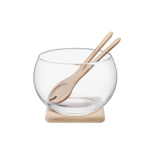 LSA Serve Salad Salad Set & Oak Base