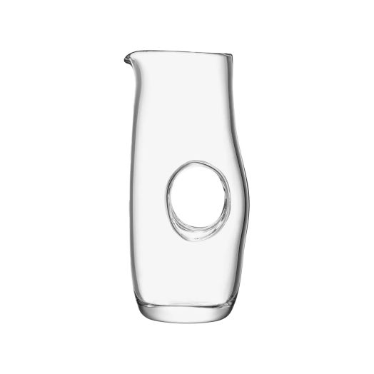large glass jug with hole