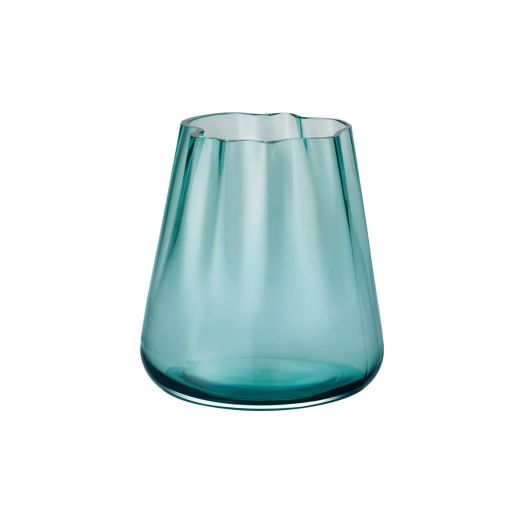 light blue vase with organic form