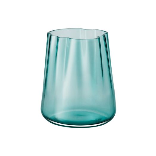 green vase with organic shape