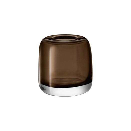 Dark brown glass vase