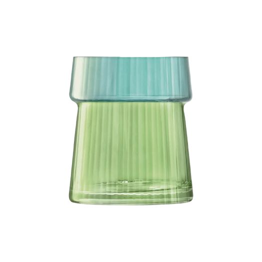 two tone vase with blue and green