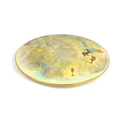 yellow textured lazy susan