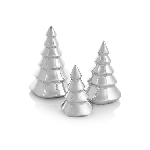 set of three multi-sized allow christmas trees
