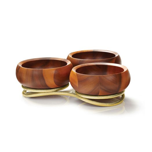 Nambé Braid Gold Condiment Server