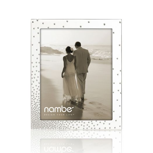 silver plated frame with sparkle design