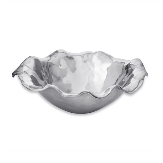 aluminum bowl with wavy edges