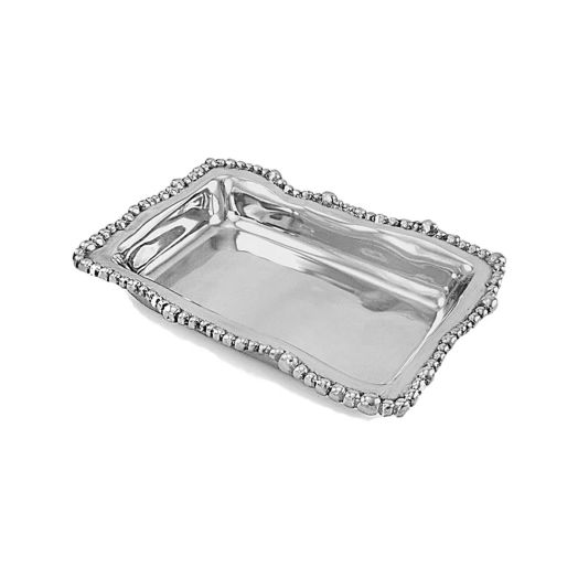 metal tray with pearl style edges
