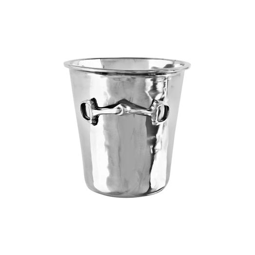 metal ice bucket with equestrian buckle