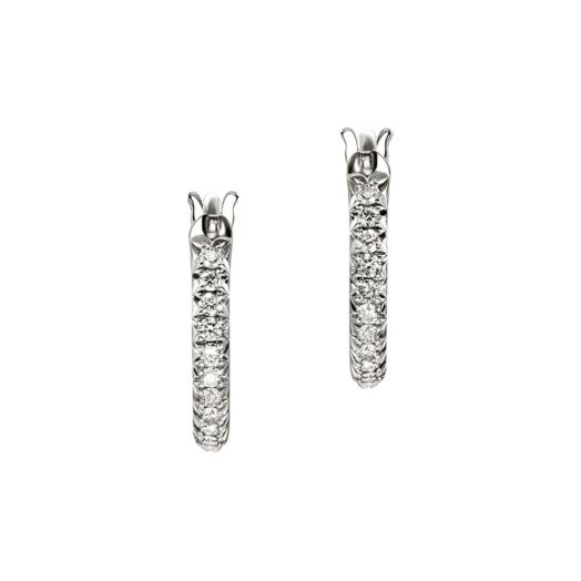 Diamond hoop earrings