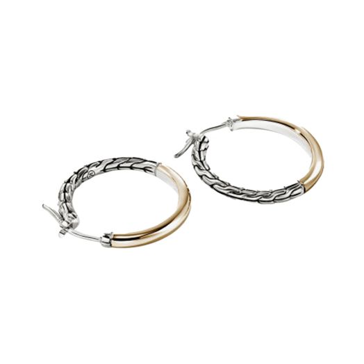 Two tone hoop earrings