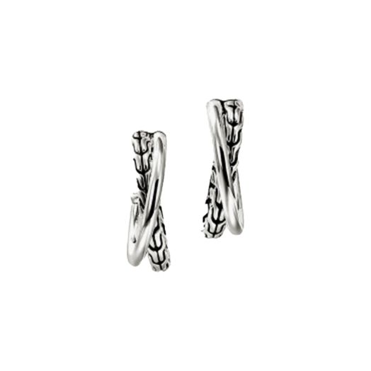 Crossover hoop earrings