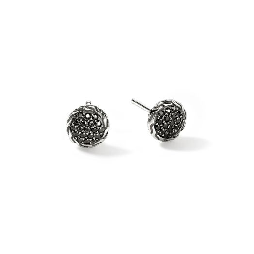 Black sapphire stud earrings