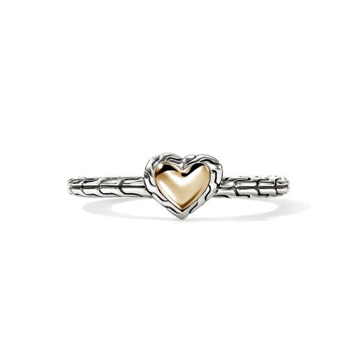 two tone heart ring