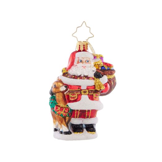 Santa walking with his sack of presents