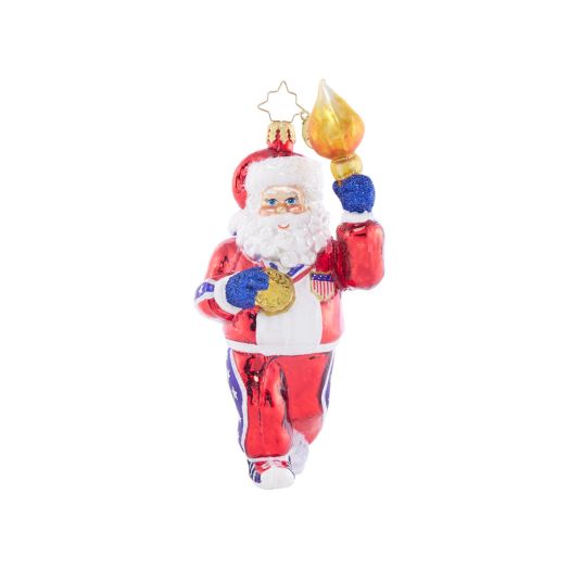 Santa with olympic torch