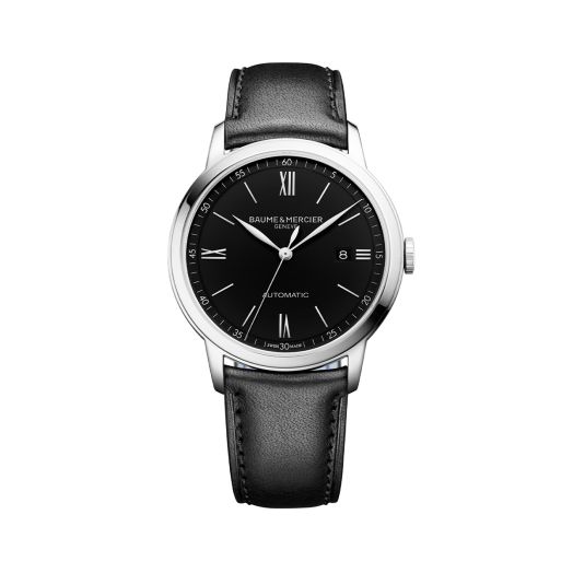 watch with black strap and black dial