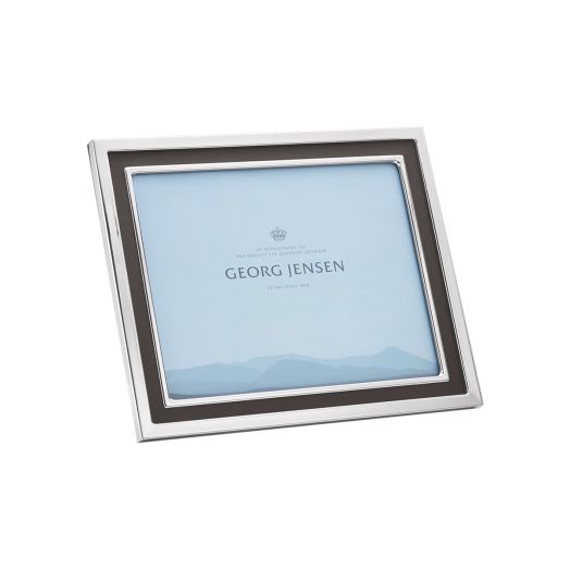 picture frame with leather and stainless steel