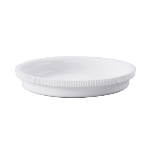 white dish with rigged edges