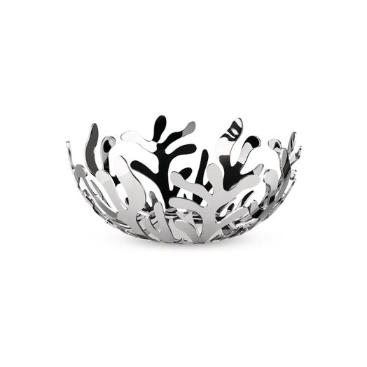 stainless steel bowl with coral-inspired openwork design