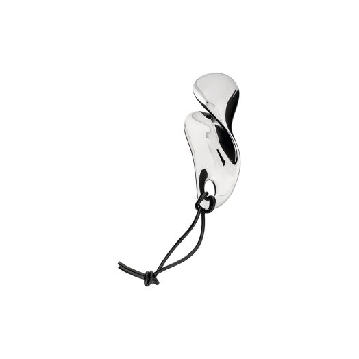 mirror-polished stainless steel opener with a smooth, shell-inspired design