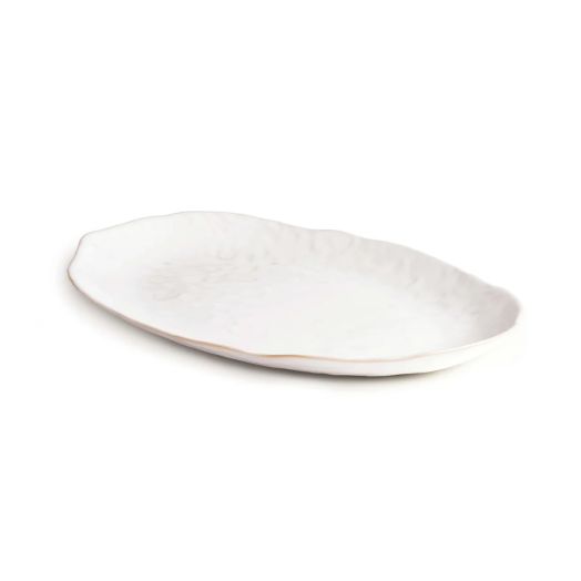 long oval white platter