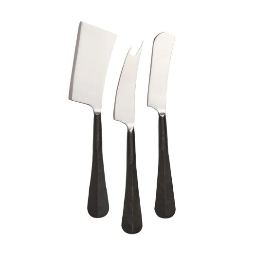 Simon Pearce Woodbury Cheese Knife Set in Black