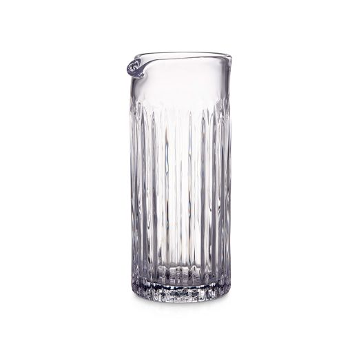 glass pitcher with columned ridge design