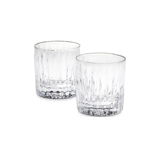 set of two glass glasses