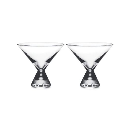 set of two martini glasses