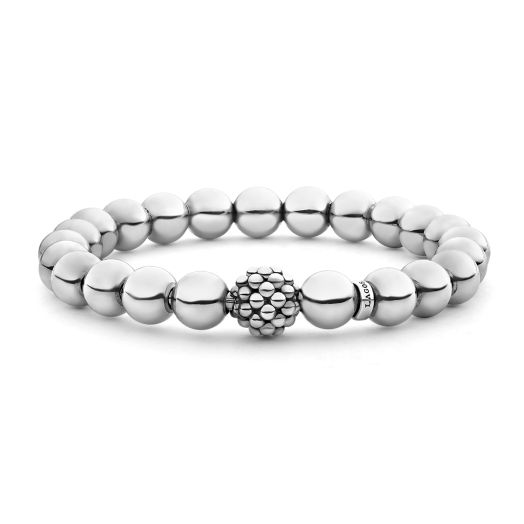 Sterling silver beaded bracelet